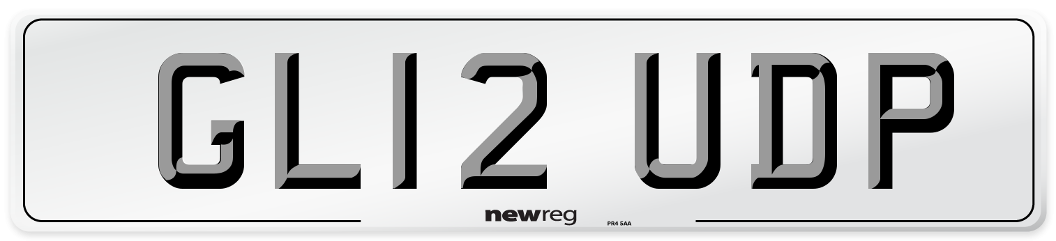 GL12 UDP Number Plate from New Reg